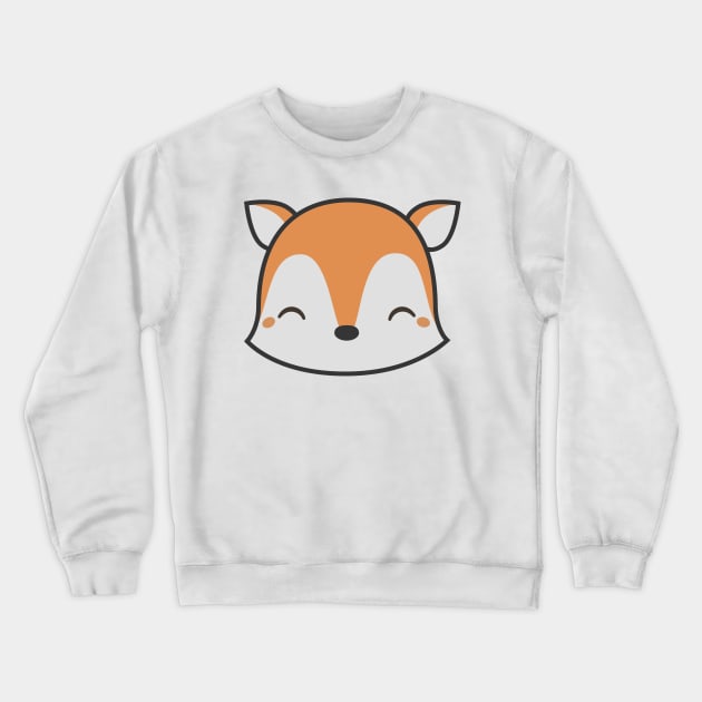 Kawaii Cute Fox Crewneck Sweatshirt by happinessinatee